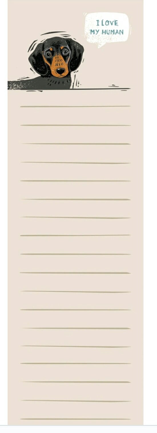Dachshund list notepad