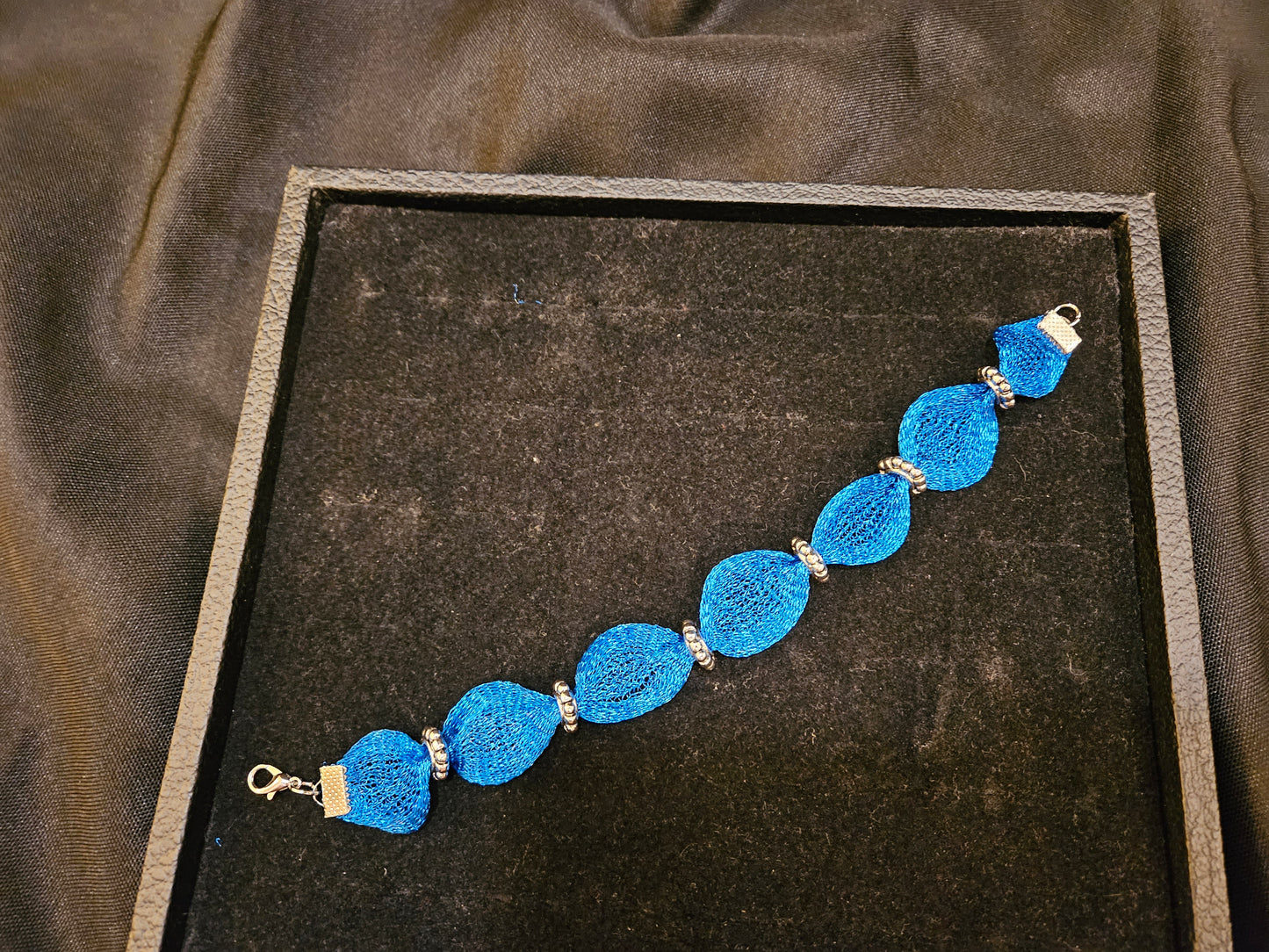 The Elegant Ruffles Bracelet- Royal Blue