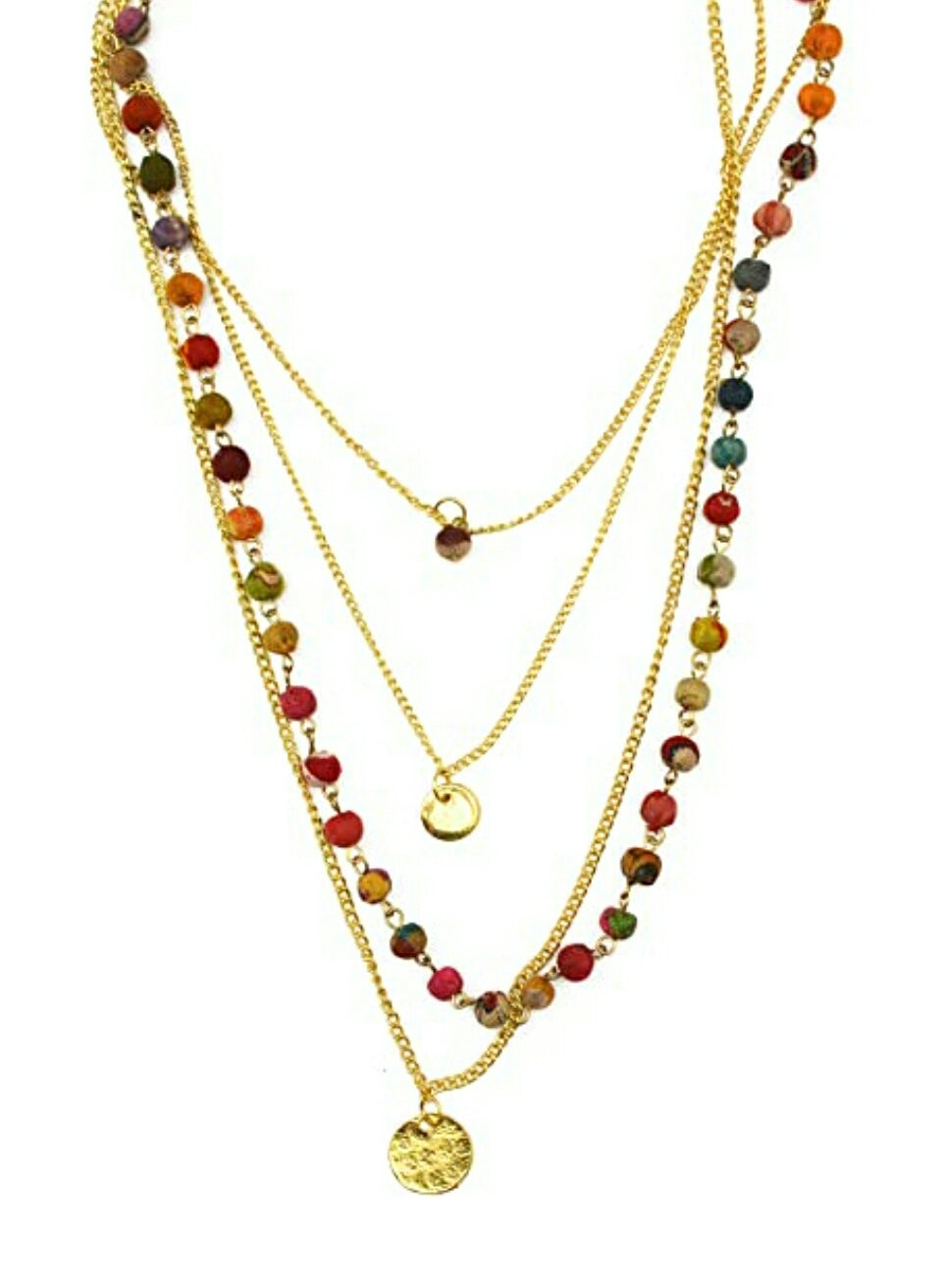 Brass & Sari Necklace