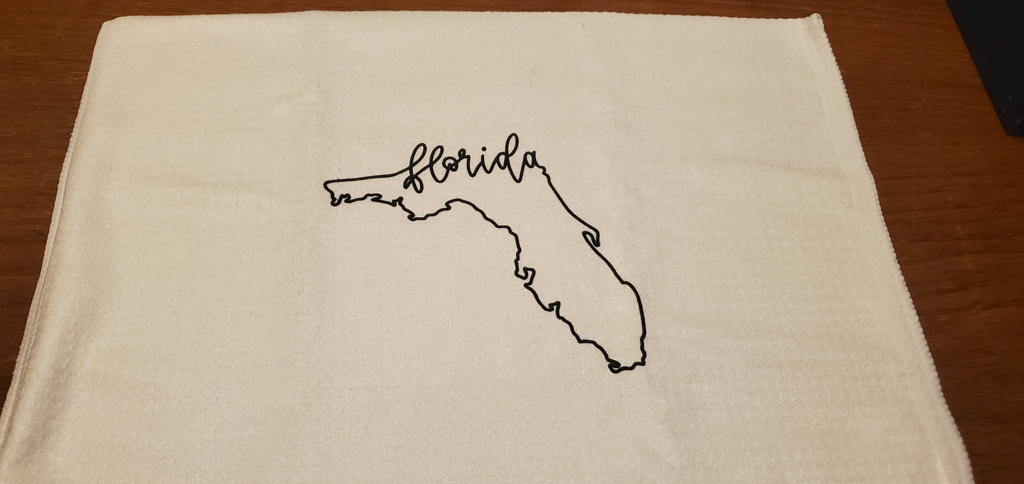 Florida Map Towel
