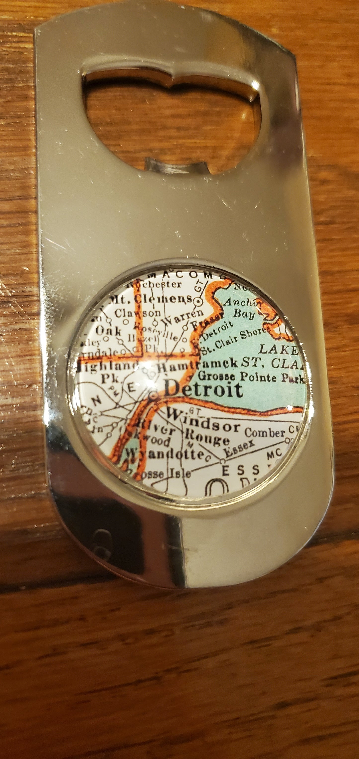 Map Beer Bottle Opener - Detroit