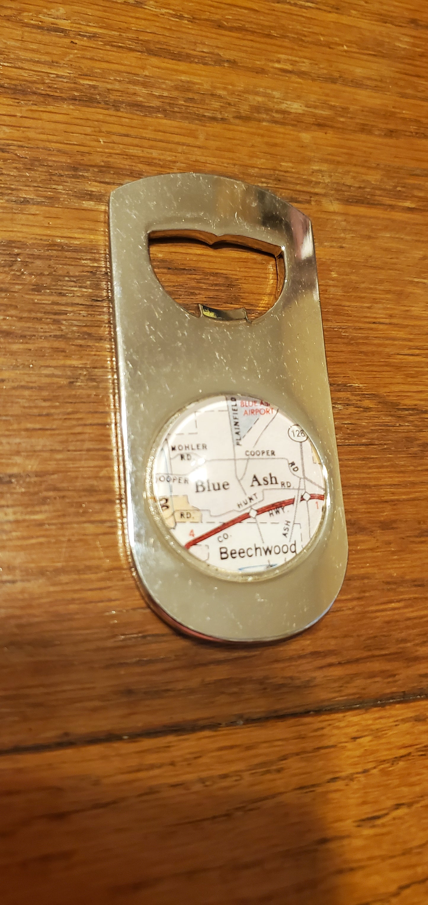 Map Beer Bottle Opener - Blue Ash, Ohio