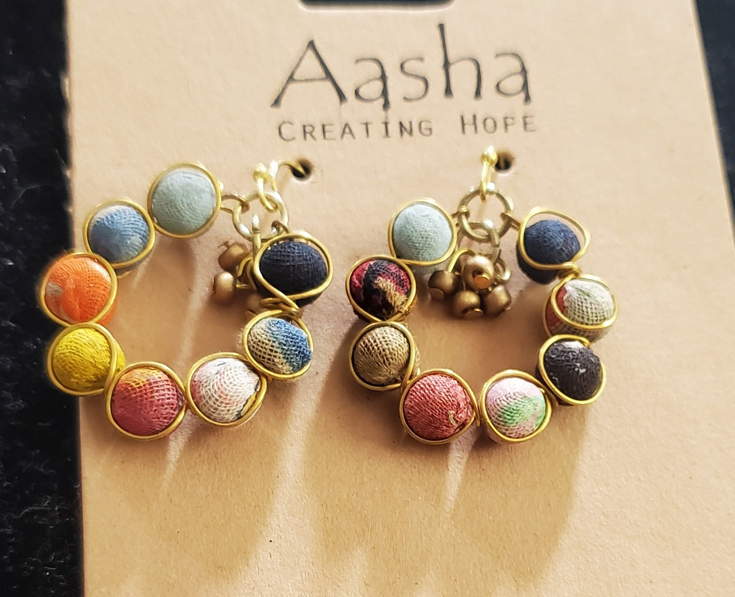 Aasha Wire Wrapped Beads Earrings
