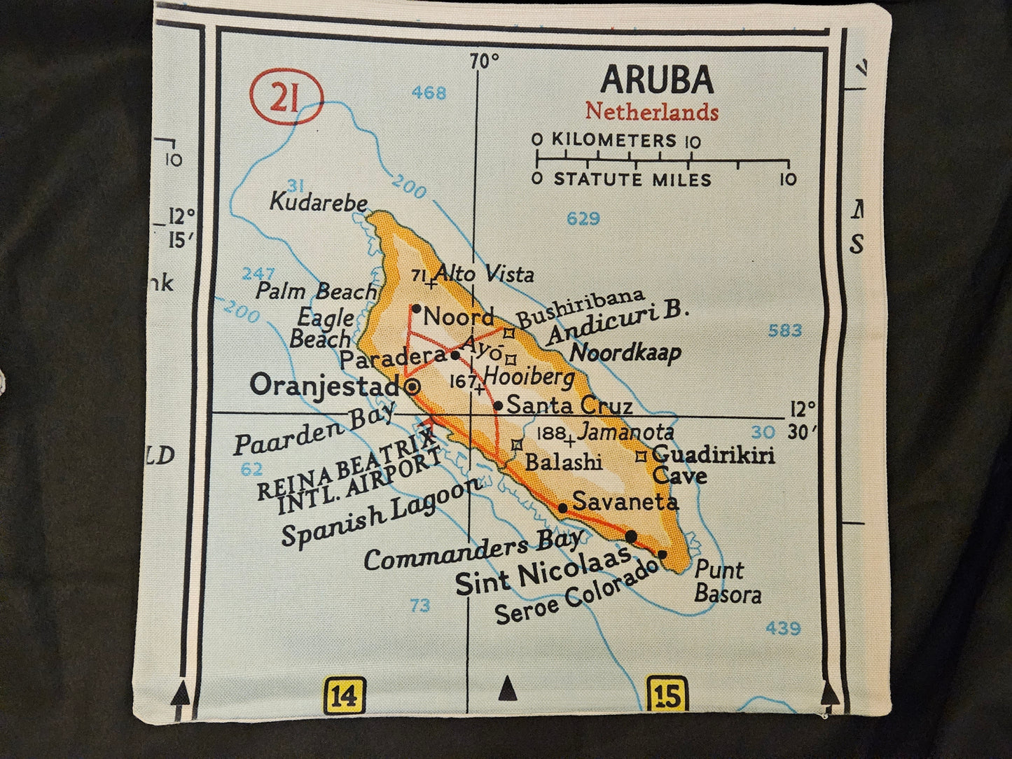 Vintage Pillow Cover -Aruba