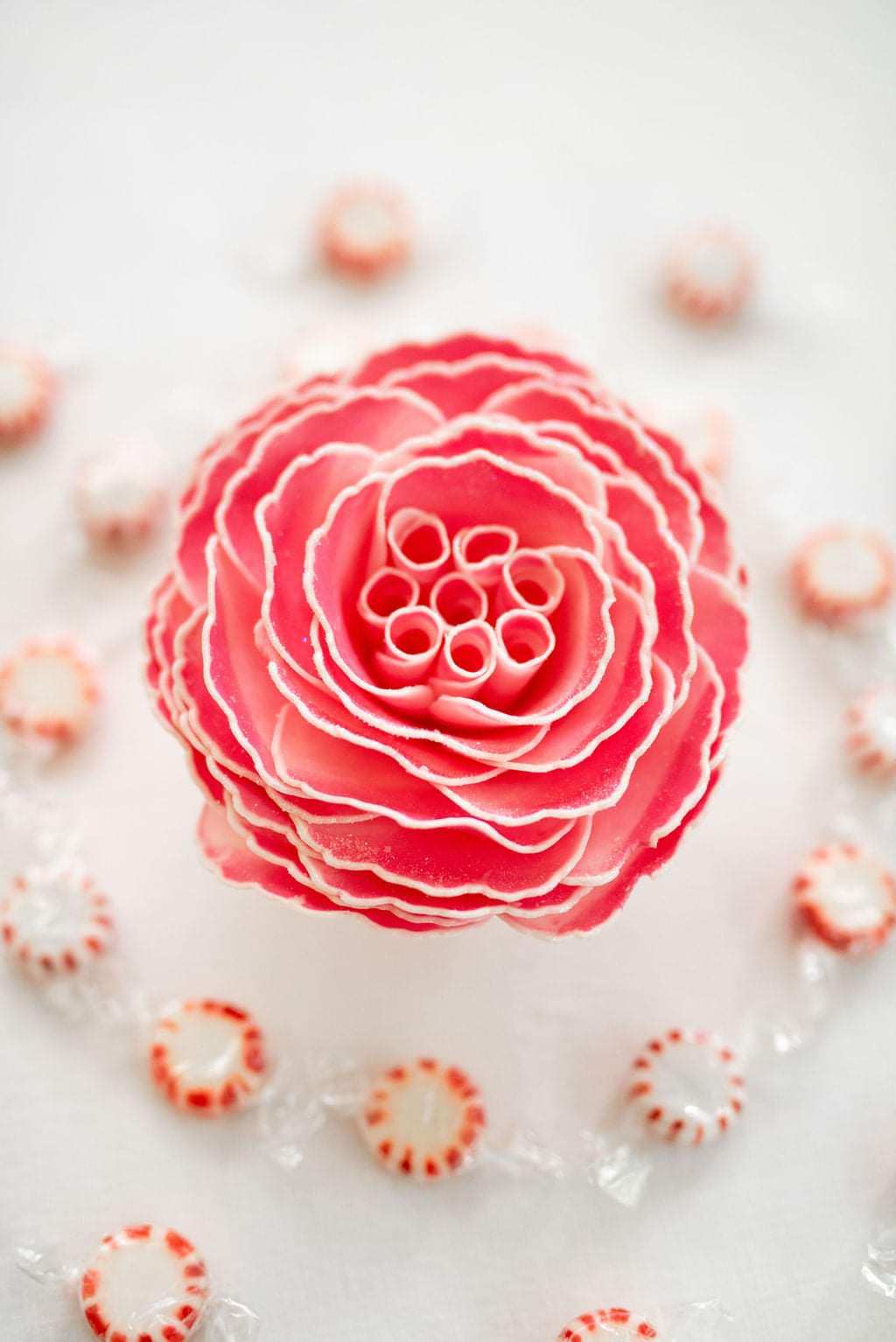 Peppermint Peony -Soap Flower