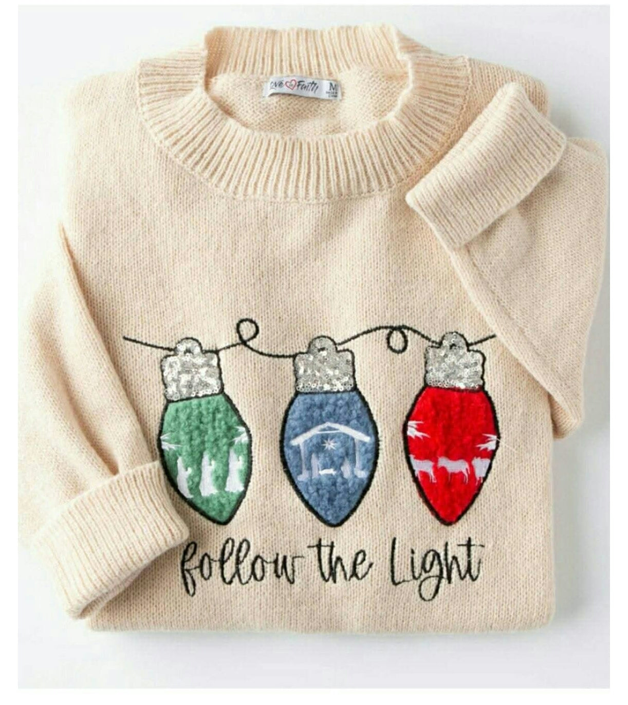 Faith -based Follow the light Sweater