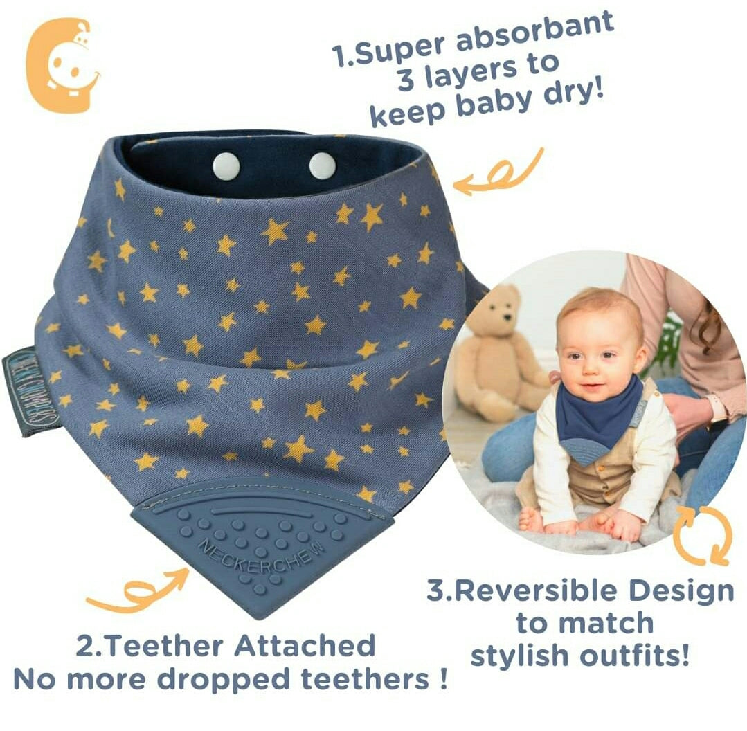 Heart Teething Bib -Neckerchew