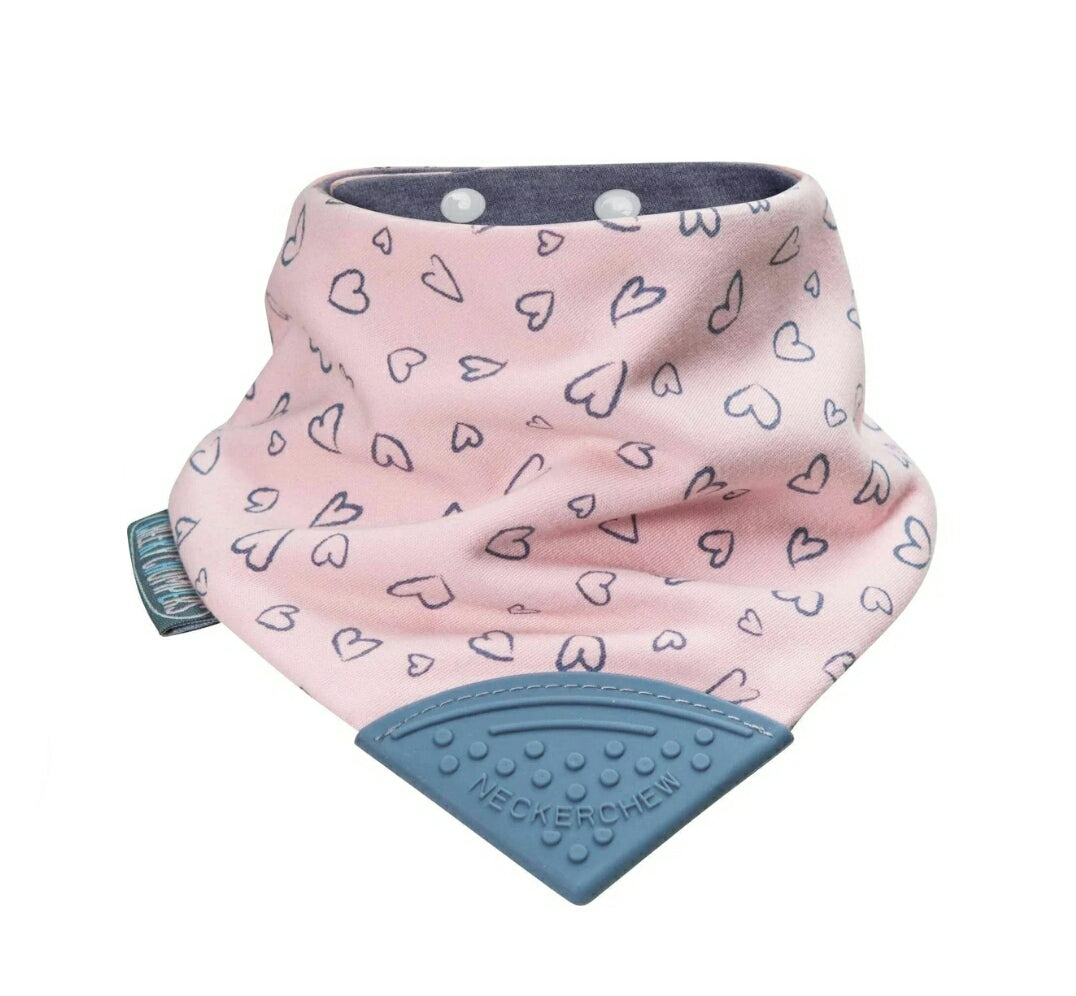 Heart Teething Bib -Neckerchew