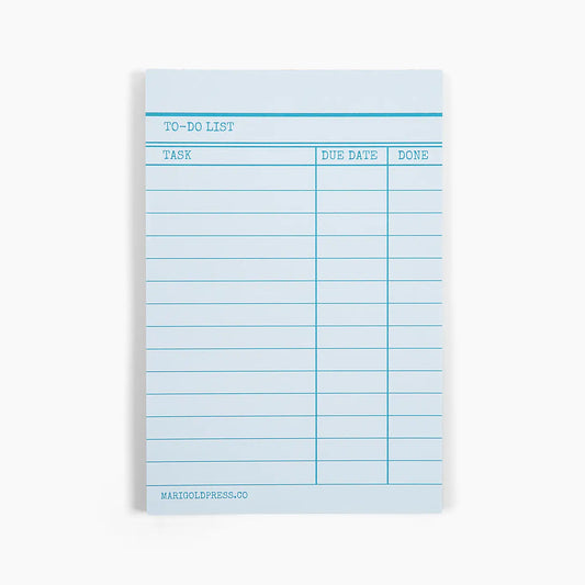 Library Card Notepad - Blue