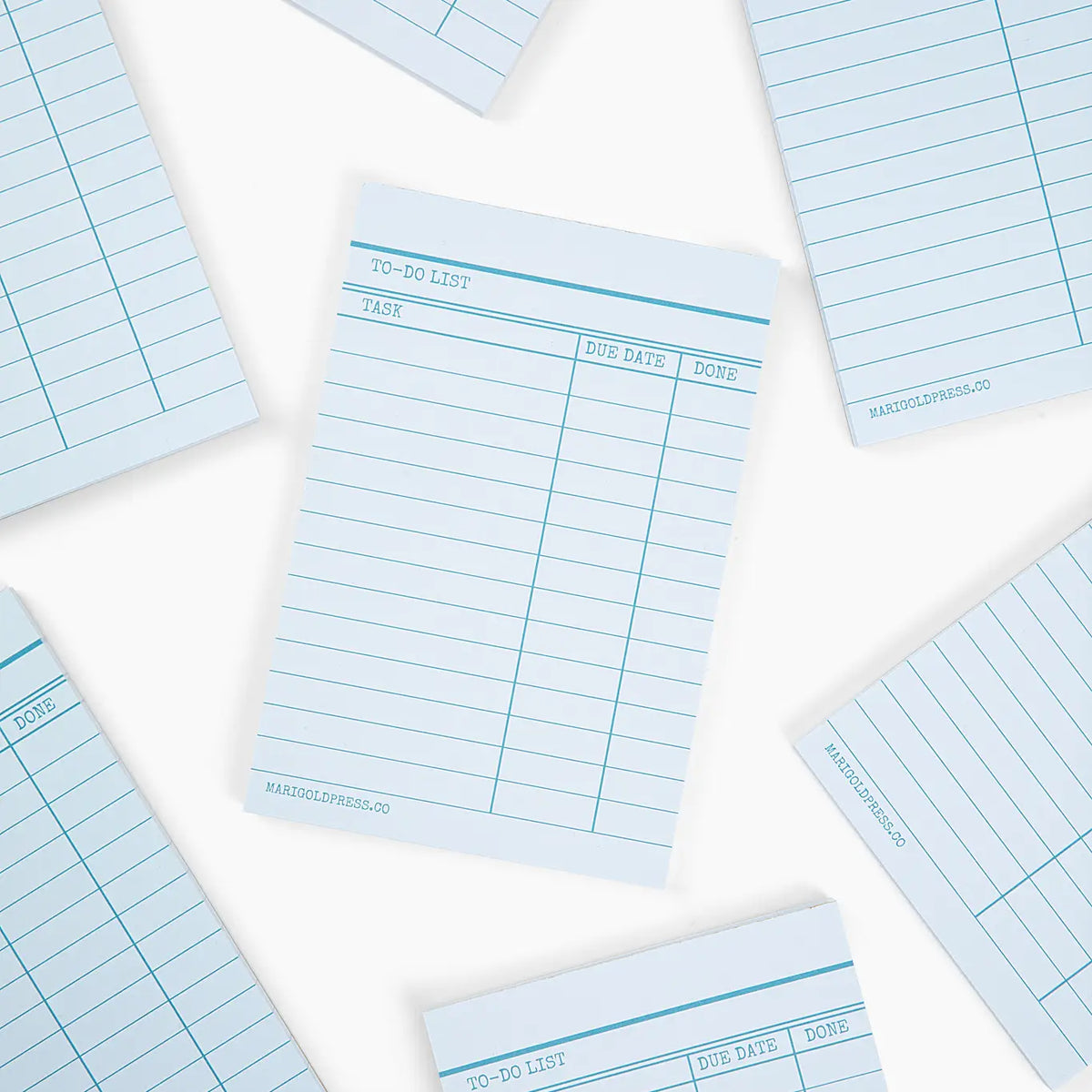Library Card Notepad - Blue