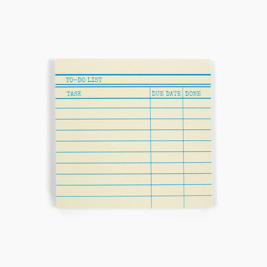 Library Card Post-It ® Sticky Notes - Yellow