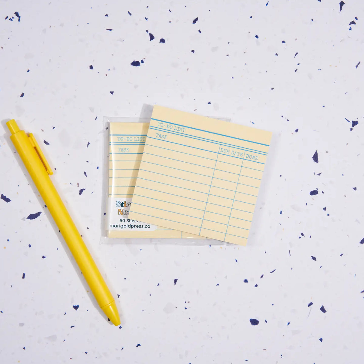 Library Card Post-It ® Sticky Notes - Yellow
